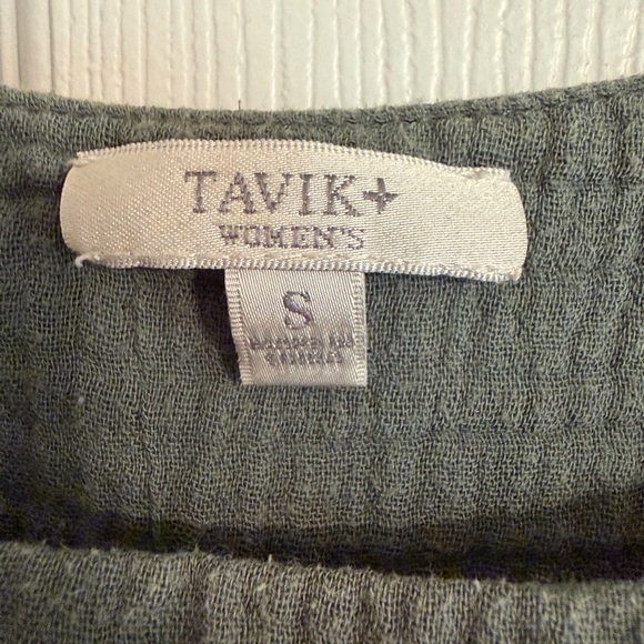 Tavik Swimwear Caden Romper Cove Gray Olive Green Cover Up - Picture 2 of 5